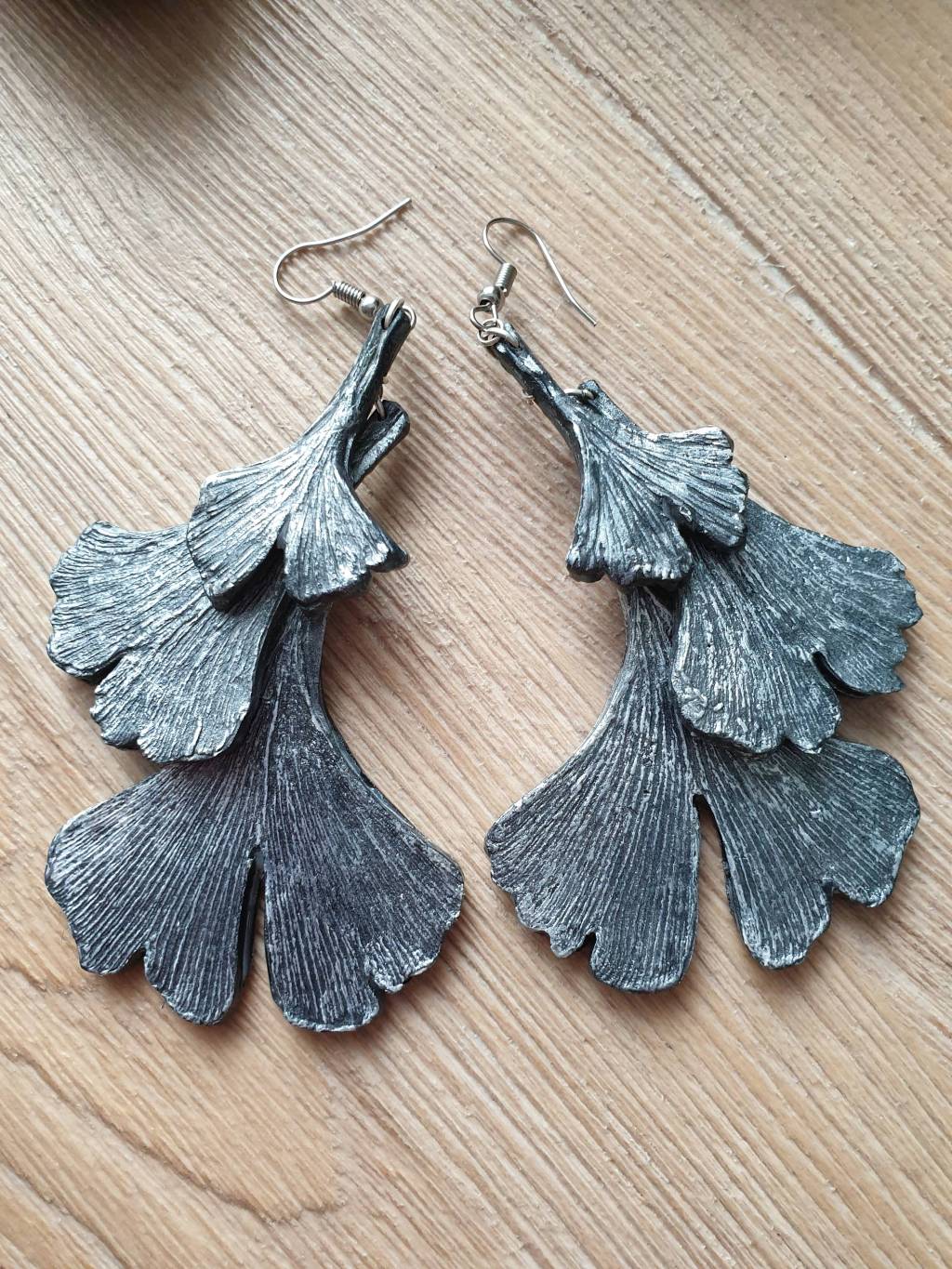 rêve de boucles d'oreilles ginko métal